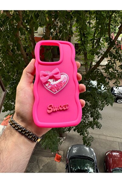 Hatreds Samsung Galaxy A34 Uyumlu Kılıf Sweet Kalpli İçi Yıldızlı Kurdaleli K...