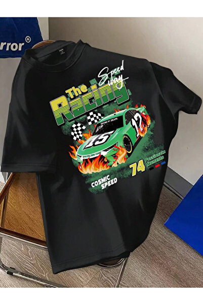 Jose Clothing Tricou oversize imprimat din bumbac organic