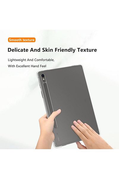 AQUA AKSESUAR Samsung Galaxy Tab S9 & S9 FE Plus Compatible Transparent Tank Tablet Case with Corner Protection