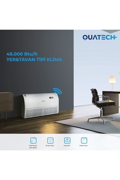 QUATECH 48.000 Btu/hR32 Yer&Tavan Tipi Inverter Klima