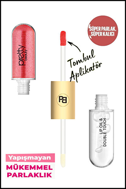 Pretty Beauty 2in1 Likit Ruj - Unlimited Double Touch Lip Oil