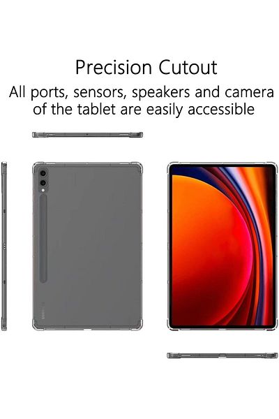 AQUA AKSESUAR Samsung Galaxy S9 Plus & S9 FE Plus Compatible Transparent Tank Tablet Case with Corner Protection