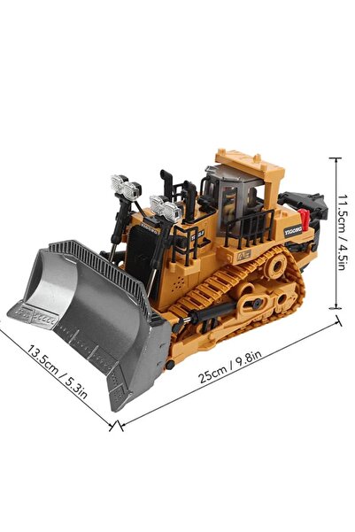Shem Uzaktan Kumandalı Dozer Led ve Sesli Fonksyonel Hareketli İş Makinası Oyuncak