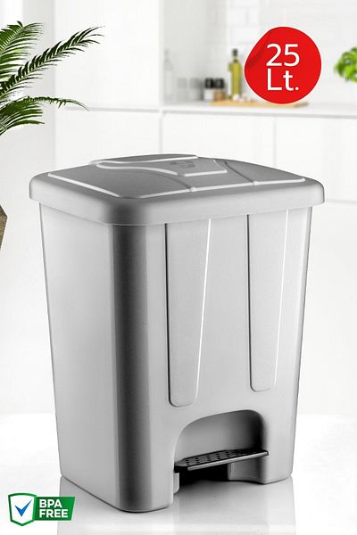 Nandy Home 25 Lt. Coș de gunoi cu pedală cu găleată interioară
