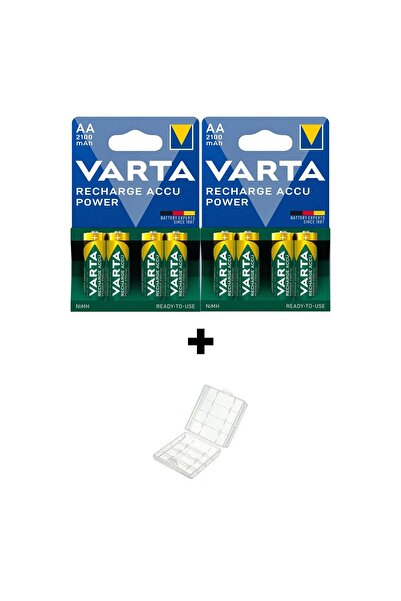Varta 8 Adet 2100mah Ni-mh Ready To Use Aa Şarjlı Kalem Pil Pil Saklama Kutusu