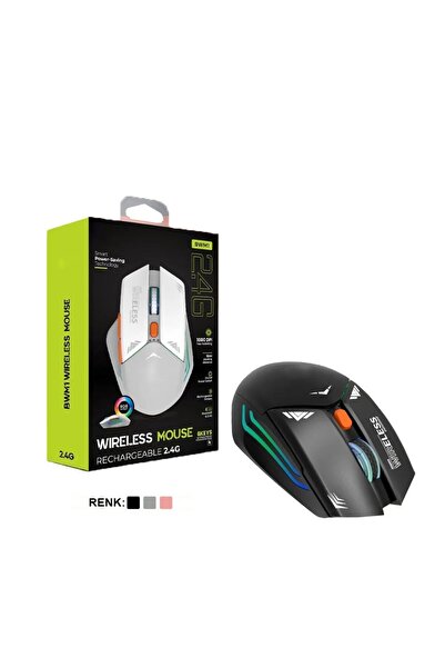 KOÇAKELEKTRONİK BWM1 USB Alıcılı 2.4G RGB Işıklı Şarj Edilebilir Optik Kablosuz Mouse