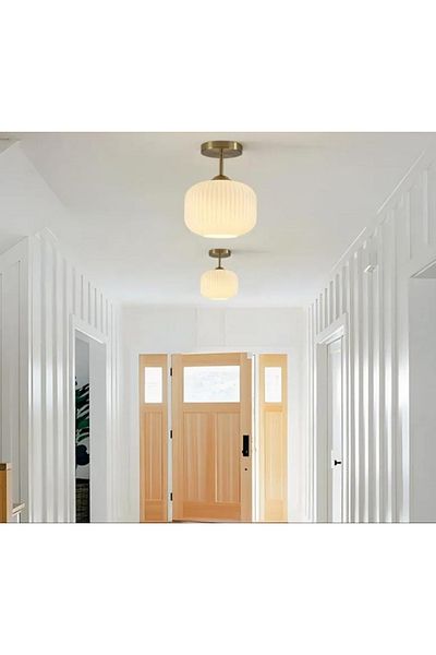 demet habek mylights Mylights Modern Opal - 20cm Bronze Hanging Sports Single Chandelier Focus Kitchen Living Room Cor