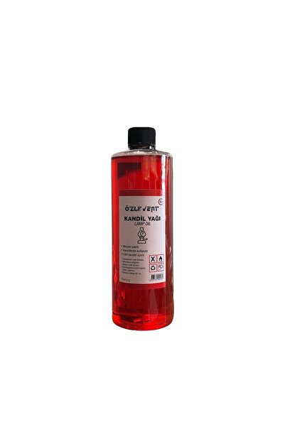 ÖZLEVENT Klasik Gaz Lambası + 400 ml Kırmızı Kandil Yağı + 50cm Fitil