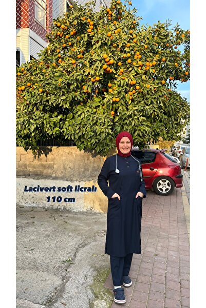 haceryılmaz Tesettür sof likralı 110 cm doktor ve hemşire forması scrubs