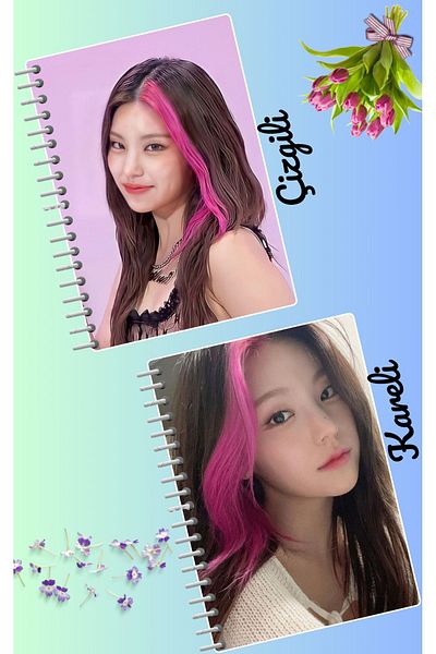 animeandyourworld Yeji itzy kpop notebook set 2 pcs A4 size 21*30 striped + checked 60 syf