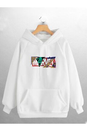 macklin Unisex Kad n Erkek Marvel Avengers Tasar m Logo Bask l Sweatshirt Fiyat Yorumlar Trendyol