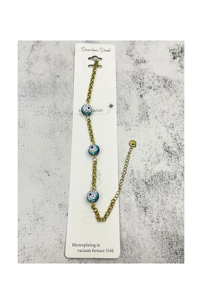 taşcı takı aksesuar Evil Eye Bead Detailed Ball Bracelet