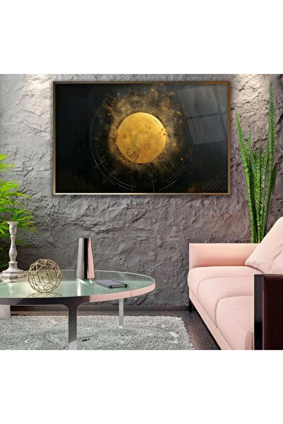 EMYA HOME Tablou din sticlă solară cu cadru metalic