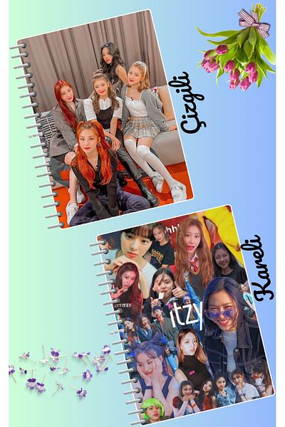 animeandyourworld Set of notebooks itzy yeji yuna ryujin 2 pcs A4 size 21*30 lined + checked 60 syf