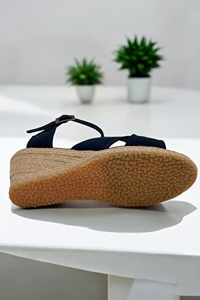 Y&D Shoes Women's Summer Cross Linen Sandals – Wedge Heel Espadrille Design
