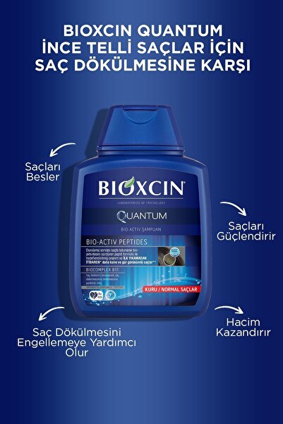 Bioxcin Quantum Normal Ve Kuru Saçlar Için Şampuan 300ml 2'li