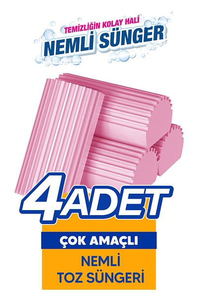 Biowhitening Dust Master Pink Sponge Damp Set of 4