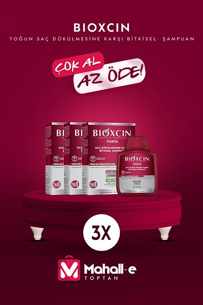 Bioxcin Forte 300MlIntensive Shedding - Herbal Shampoo 3 Pack Anti-