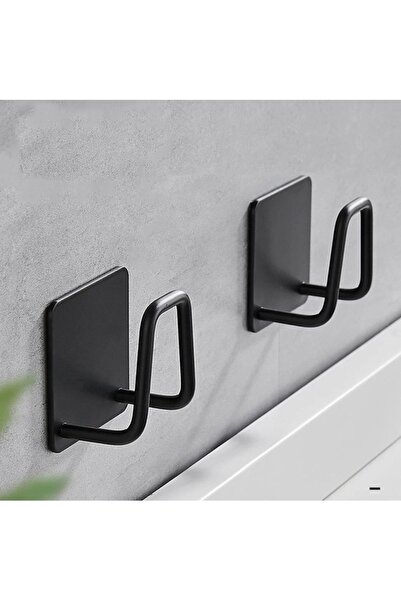 kraker Metal Bulaşık Sünger Tutucu Askılık Çift Taraflı Yapışkanlı Siyah 1 Adet
