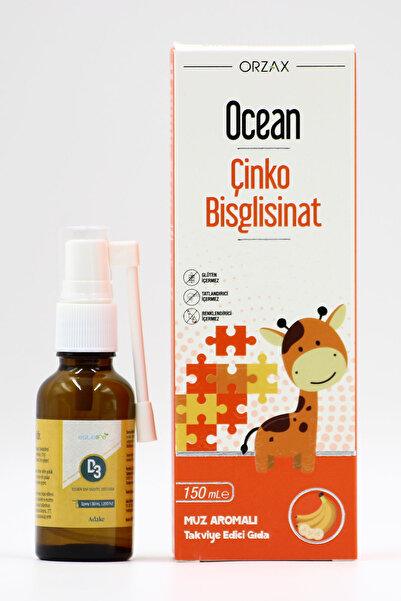 Orzax Ocean Çinko Bisglisinat - D3 Vitamini Sprey 30 ml|200 Puf