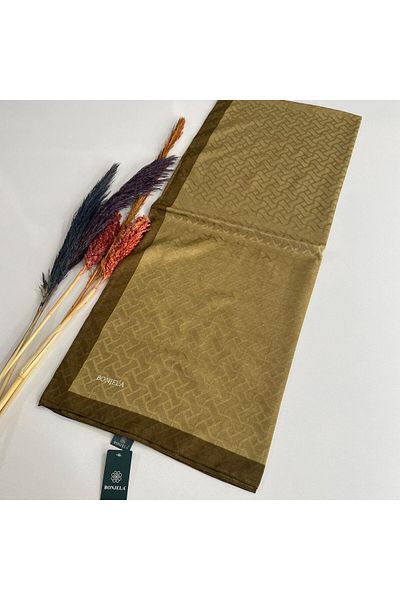 Levidor Σάλι Bonjela Monogram - Πράσινο μουστάρδα-λαδιού JZ0316