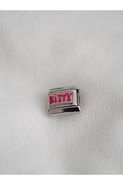 Planet Butik Italian Kitty Pink Charm