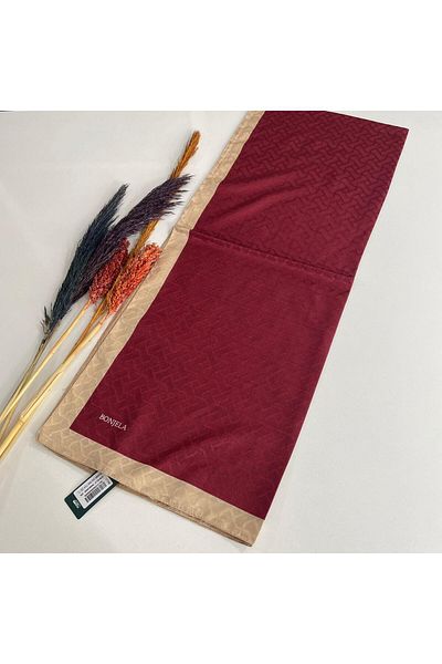 Levidor Bonjela Monogram Red-straw Yellow Shawl - JZ0318