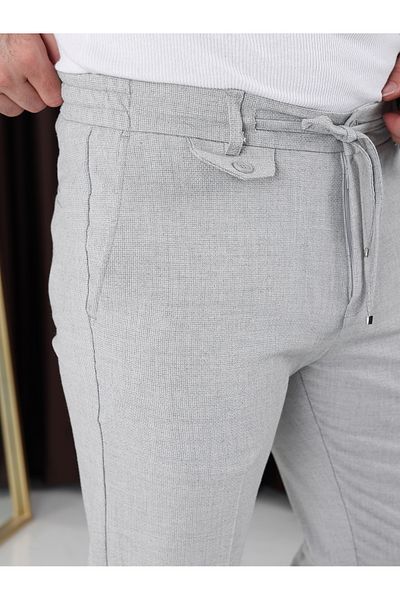 BASEL.CO Παντελόνι Jogger Seersucker Fabric που δεν χρειάζεται σιδέρωμα