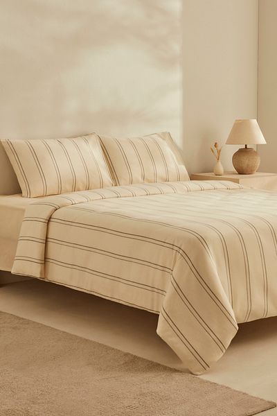 Karaca Home Σετ Παπλωματοθήκης Κρέμα με νήματα Casil