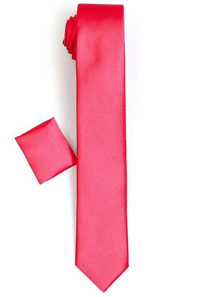 Varetta Ανδρική Slim Fit Hollywood Pink - Slim Fit Tie με μαντήλι