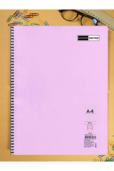 ADASRA دفتر ملاحظات مقاس A4 بغطاء حلزوني من البولي بروبيلين مكون من 40 ورقة د...
