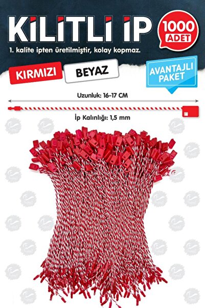 t tuğset etiket Kilitli İp Renkli Asmalı Etiket Bağlama İpi Lock String Tag R...