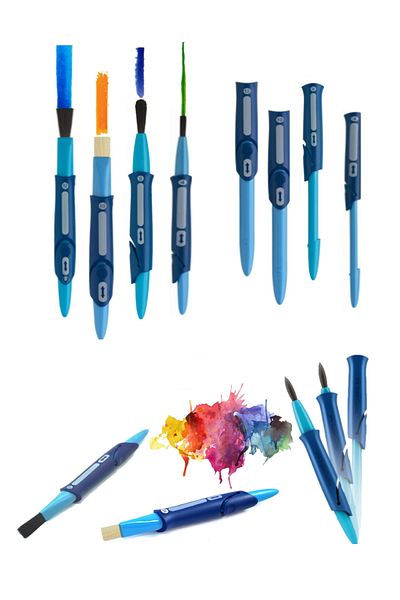GLANCE Βούρτσα ακουαρέλας Faber Click&go 4 τεμαχίων - Νο: 4-8-10-12