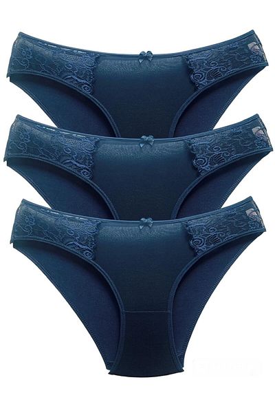 Miss Blue Moon Set chiloți din 3 piese din dantelă tăiată din tul - 3180