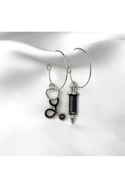 Herşey Nota سماعة الطبيب - أقراط بمفهوم الطبيب والممرضة