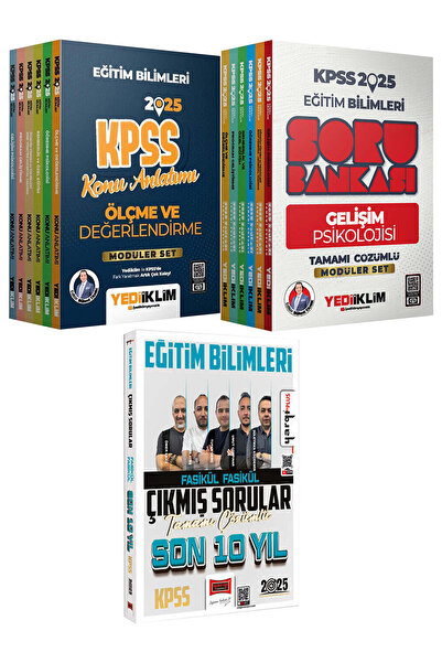 Yediiklim Yayınları 2025 Yediiklim KPSS Eğitim Bilimleri Konu Anlatım-Soru Bankası Modüler Set+Son 10 Yıl Çıkmış Sorular