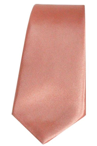 Varetta Men's Slim Fit Salmon Color Handkerchief Tie