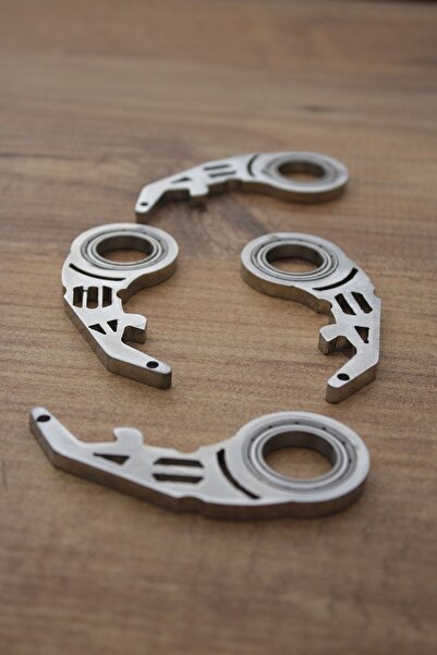 keyrambitcidayi Metal Keyrambit Gun Pro Anahtarlık, Açacak Işlevli, Metal Kırılmaz - Krom Renk