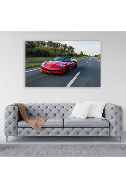 vientex Kırmızı Corvette Araba Tablosu - VHC121