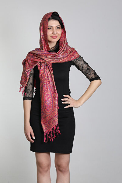 Mystic Thulian Pembe Multi %100 İpek Çift Taraflı Şal