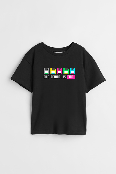 Darkia تي شيرت للأطفال للجنسين - طباعة مدرسة ريترو جيمر القديمة، تصميم مكتوب ...