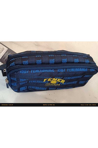 Fenerbahçe Licensed School Double Compartment Pencil Bag with Logo - 23723