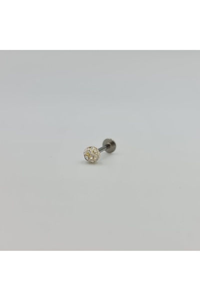 SE Jewellery Cerrahi Çelik SiyahTop Küpe Tragus Helix Kıkırdak Piercing