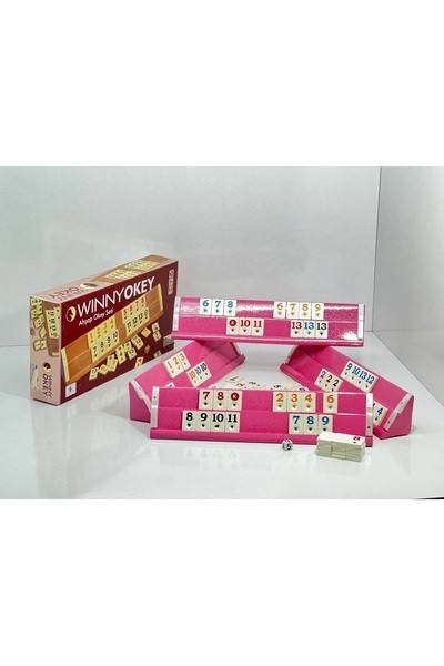 Dolunay Oyun Aletleri Okey Takımı, Pembe Renk Okey Seti, Büyük Boy