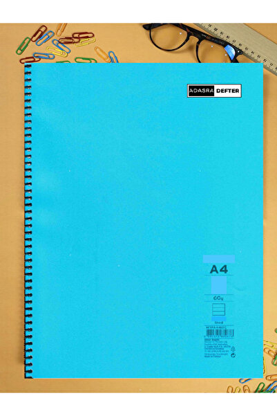 ADASRA دفتر ملاحظات مقاس A4 بغطاء حلزوني من البولي بروبيلين مكون من 96 ورقة د...