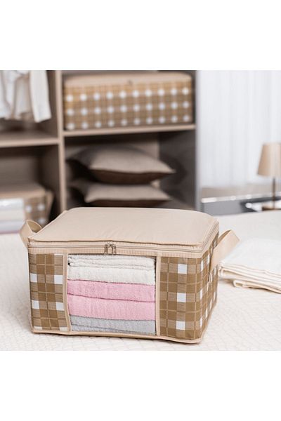 AYHANHOME Organizer παραθύρων μικρού μεγέθους με καρό σχέδιο 4 τεμαχίων - Organizer κάτω από το ντουλάπι κάτω από την βάση 40X30X20cm