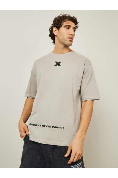 Styli Minimal Graphic Oversized Pure Cotton T-Shirt