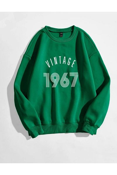 FAVORİST Φούτερ 1967 Vintage Unisex Crew Neck Φούτερ - Τυπωμένο