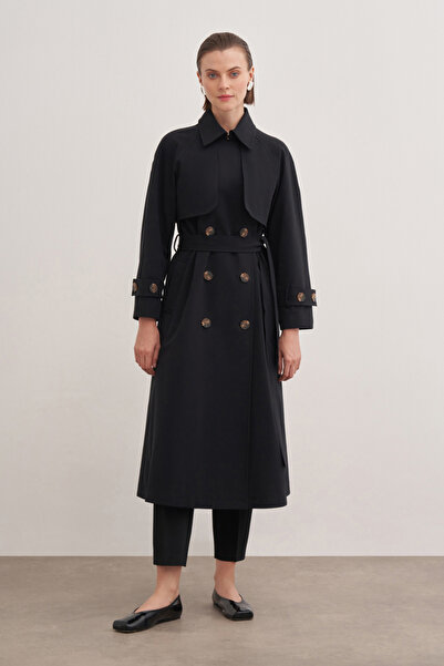 Aker 7165111 Çift Rüzgarlıklı Kruvaze Trençkot