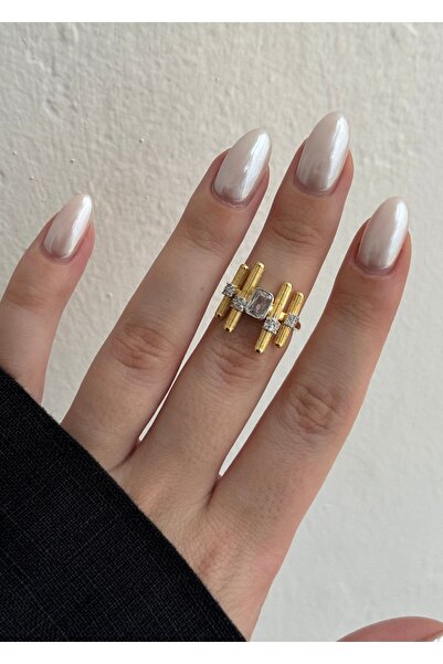 KİLİGİSTANBUL خاتم من الحجر الأبيض مع عمود